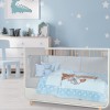 DAS BABY ΚΟΥΒΕΡΤΑ VELOUR 110X140 RELAX 4870 ΓΑΛΑΖΙΟ, ΚΑΦΕ