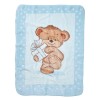 DAS BABY ΚΟΥΒΕΡΤΑ VELOUR 110X140 RELAX 4870 ΓΑΛΑΖΙΟ, ΚΑΦΕ