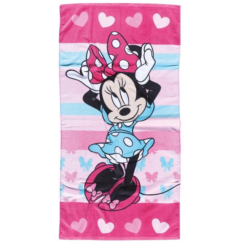 ΠΕΤΣΕΤΑ ΘΑΛΑΣΣΗΣ MINNIE HEARTS 70Χ140 5862 ΜΕΝΤΑ, ΦΟΥΞΙΑ