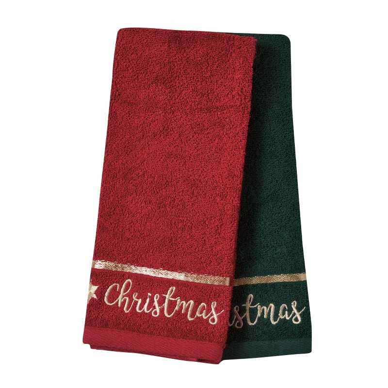 DAS HOME CHRISTMAS ΠΟΤΗΡΟΠΑΝΑ ΣΕΤ 2ΤΜΧ 40X60 0702 GREEN, RED