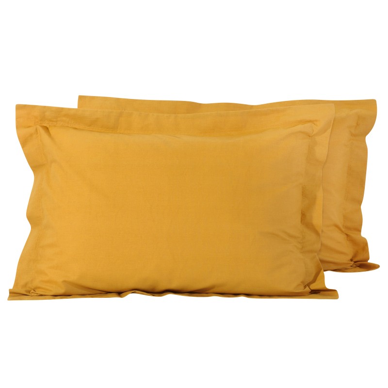 DAS HOME 1019 ΖΕΥΓΟΣ ΜΑΞΙΛΑΡΟΘΗΚΕΣ MUSTARD MUSTARD