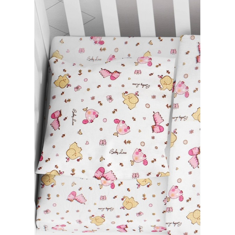 ΜΑΞΙΛΑΡΟΘΗΚΗ ΕΜΠΡΙΜΕ bebe Elephant 172 35X45 Pink Cotton 100%