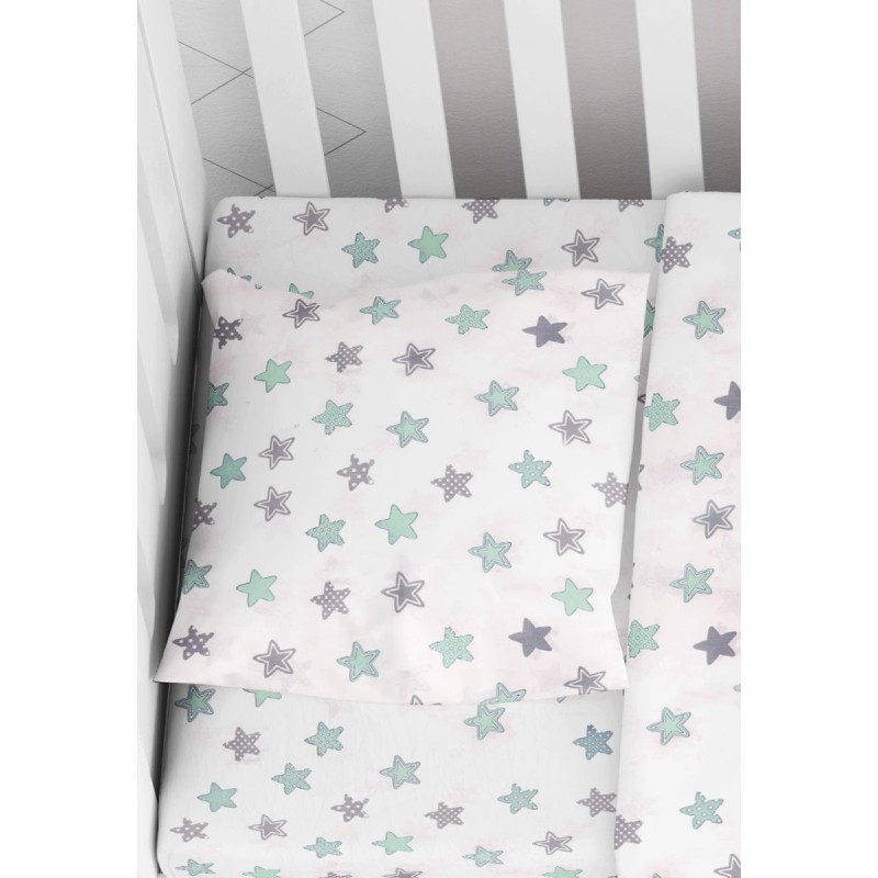 ΜΑΞΙΛΑΡΟΘΗΚΗ ΕΜΠΡΙΜΕ bebe Star 101 35X45 Green Cotton 100%