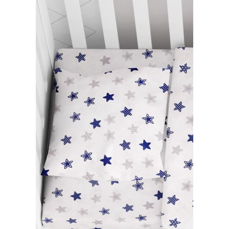 ΜΑΞΙΛΑΡΟΘΗΚΗ ΕΜΠΡΙΜΕ bebe Star 102 35X45 Blue Cotton 100%