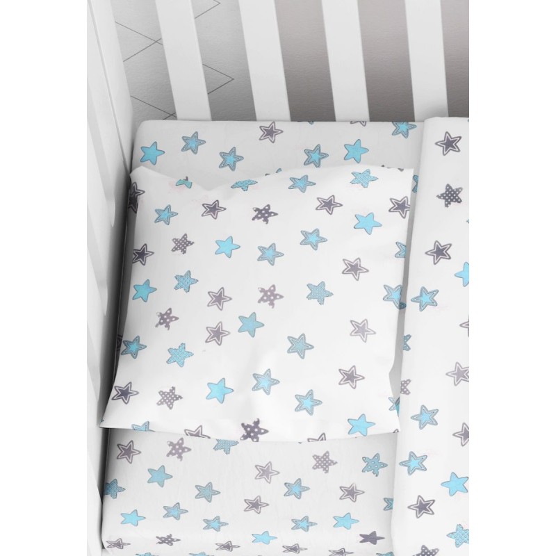 ΜΑΞΙΛΑΡΟΘΗΚΗ ΕΜΠΡΙΜΕ bebe Star 104 35X45 Sky blue Cotton 100%