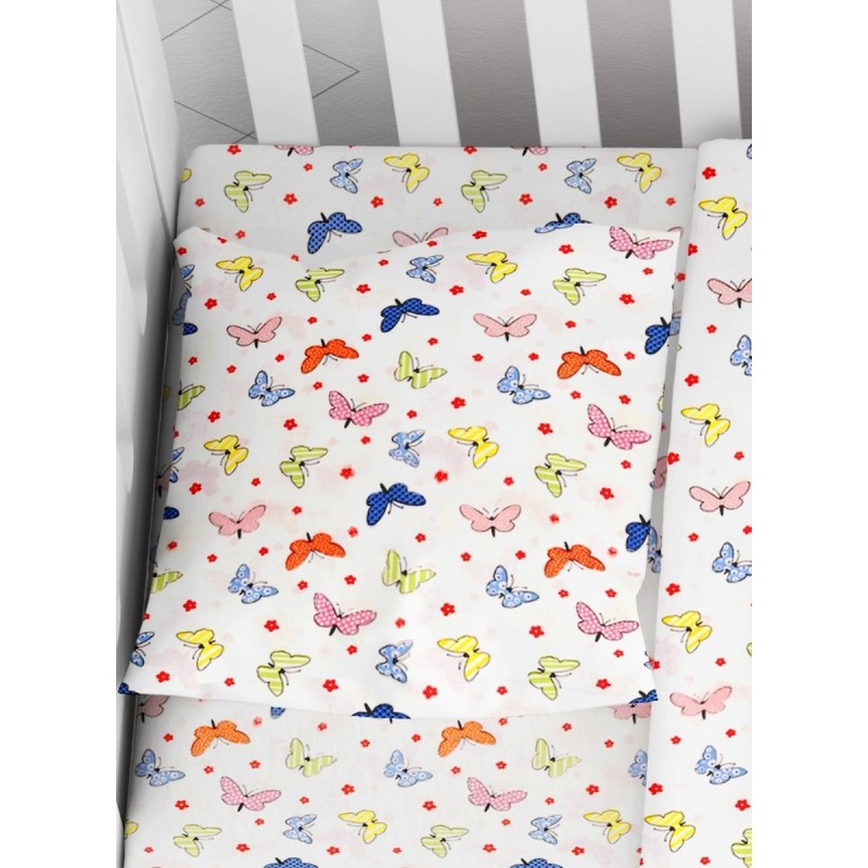 ΜΑΞΙΛΑΡΟΘΗΚΗ ΕΜΠΡΙΜΕ bebe Butterfly 49 35X45 Rotary Print Flannel cotton 100%