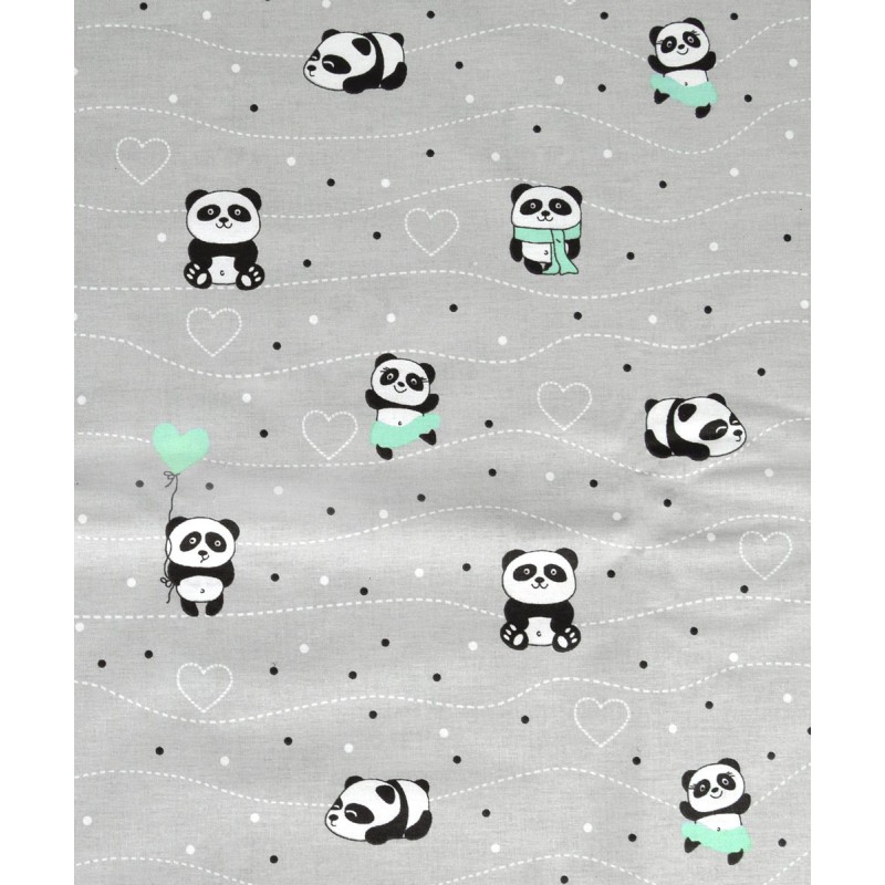 ΠΑΝΑ ΧΑΣΕΣ bebe PANDA 112 80X80 Grey-Green Cotton 100%