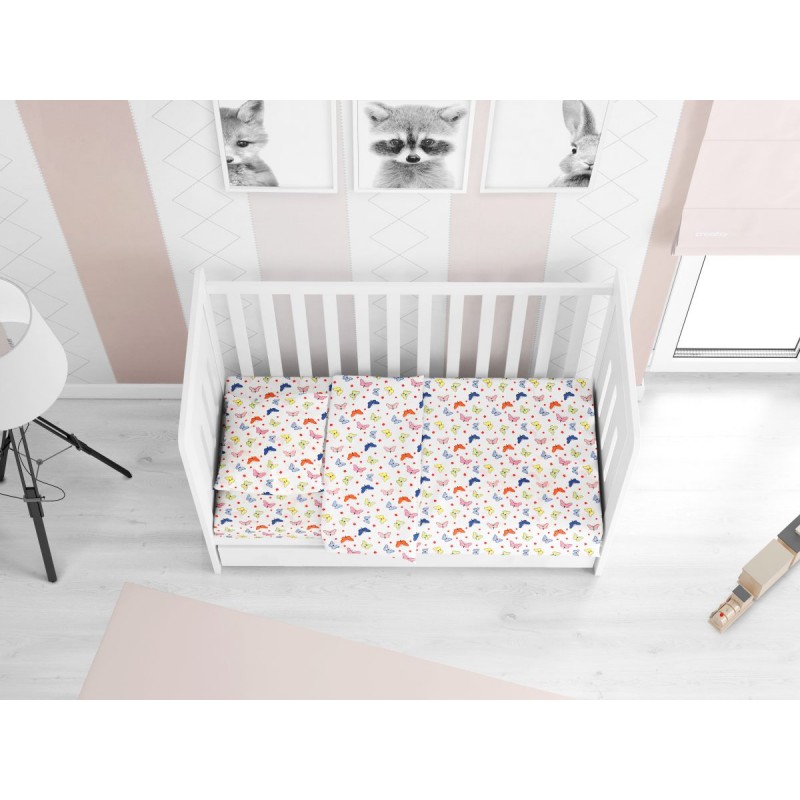 ΠΑΠΛΩΜΑ ΕΜΠΡΙΜΕ bebe Butterfly 49 120X160 Rotary Print Cotton 100%