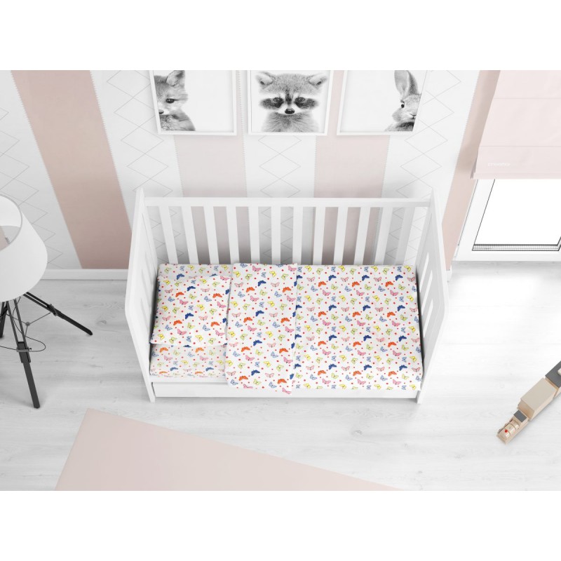 ΠΑΠΛΩΜΑ ΕΜΠΡΙΜΕ bebe Butterfly 49 120X160 Rotary Print Flannel cotton 100%