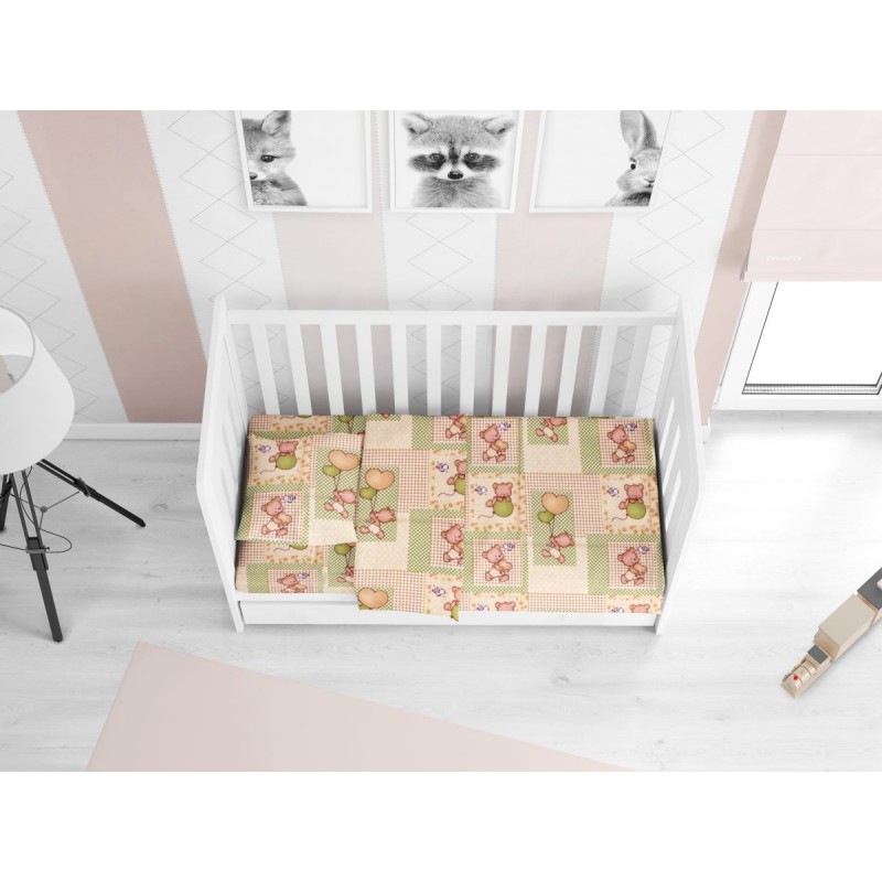 ΠΑΠΛΩΜΑΤΟΘΗΚΗ ΕΜΠΡΙΜΕ bebe Baloon 76 120Χ160 Beige Flannel cotton 100%