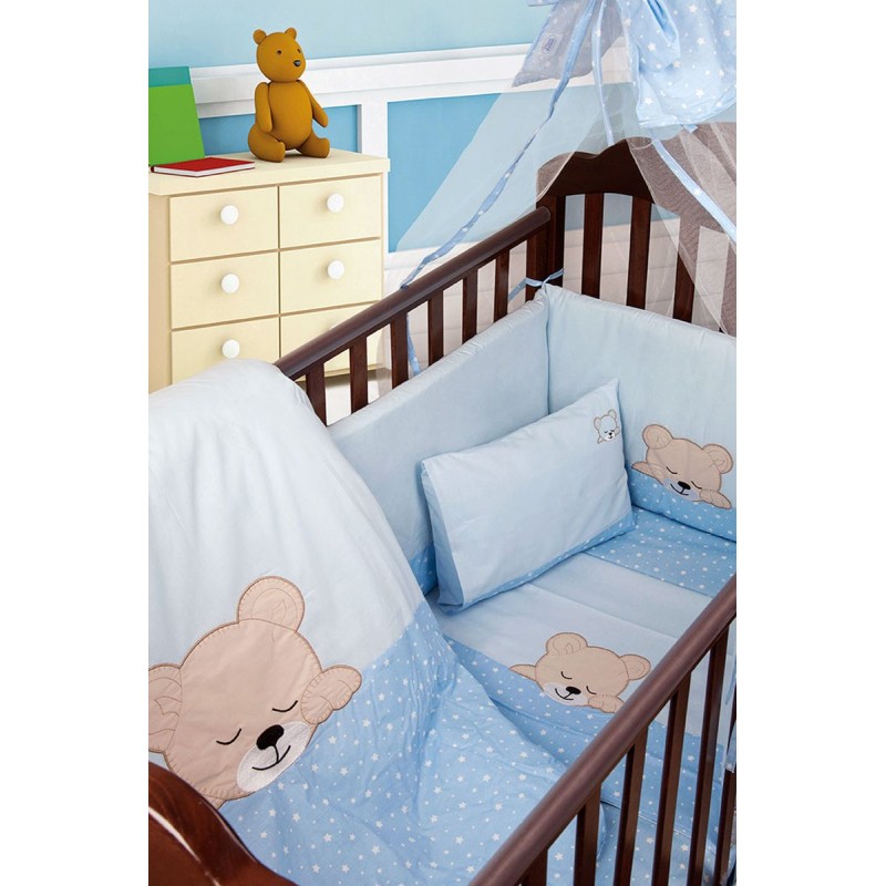 ΠΡΟΙΚΑ ΜΩΡΟΥ 3 τεμ bebe SLEEPING BEARS CUB 13  ΣΙΕΛ Cotton 100%