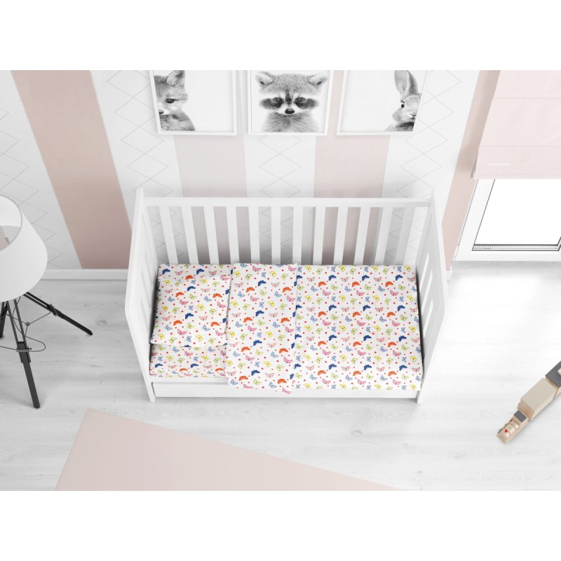 ΚΑΤΩΣΕΝΤΟΝΟ ΜΕ ΛΑΣΤΙΧΟ bebe Butterfly 49 0,70X1,40X0,15 Rotary Print Cotton 100%