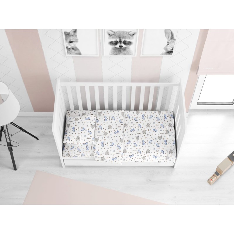 ΚΑΤΩΣΕΝΤΟΝΟ ΜΕ ΛΑΣΤΙΧΟ bebe Elephant 174 0,70X1,40X0,15 Blue Cotton 100%