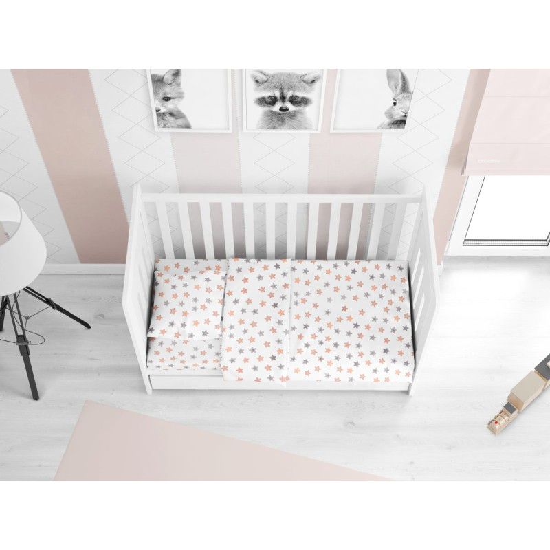 ΚΑΤΩΣΕΝΤΟΝΟ ΜΕ ΛΑΣΤΙΧΟ bebe Star 103 0,70X1,40X0,15 Grey Cotton 100%