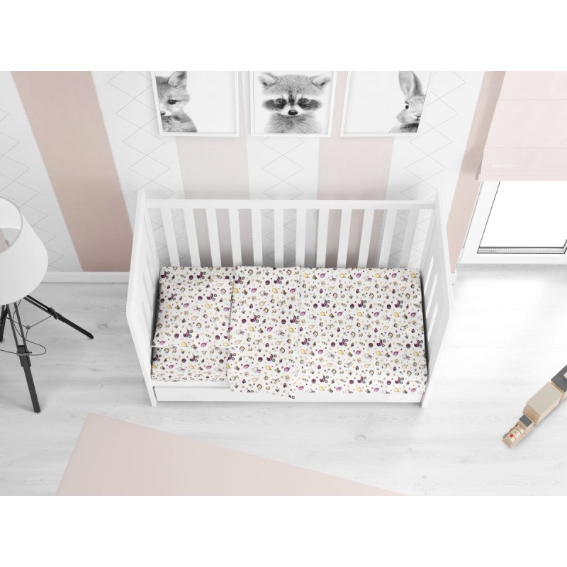 ΚΑΤΩΣΕΝΤΟΝΟ ΜΕ ΛΑΣΤΙΧΟ bebe Baby 01 0,70X1,40X0,15 Flannel cotton 100%