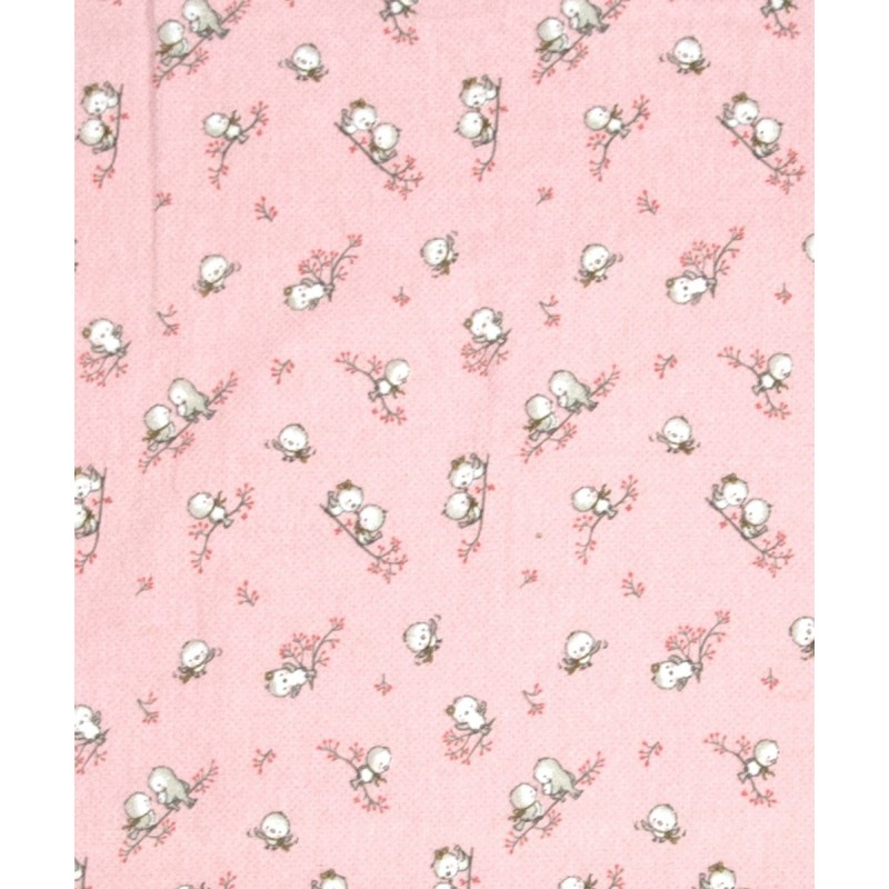 ΣΕΝΤΟΝΑΚΙ ΛΙΚΝΟΥ bebe Birds 15 80Χ110 Pink Flannel cotton 100%