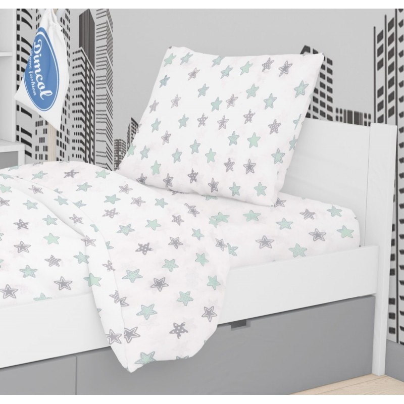 ΜΑΞΙΛΑΡΟΘΗΚΗ ΕΜΠΡΙΜΕ kids Star 101 50X70 Green Cotton 100%