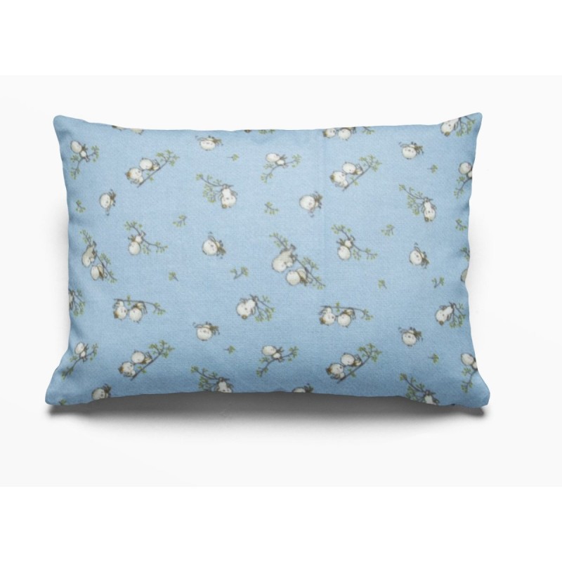 ΜΑΞΙΛΑΡΟΘΗΚΗ ΕΜΠΡΙΜΕ kids Birds 14 50X70 Sky blue Flannel cotton 100%