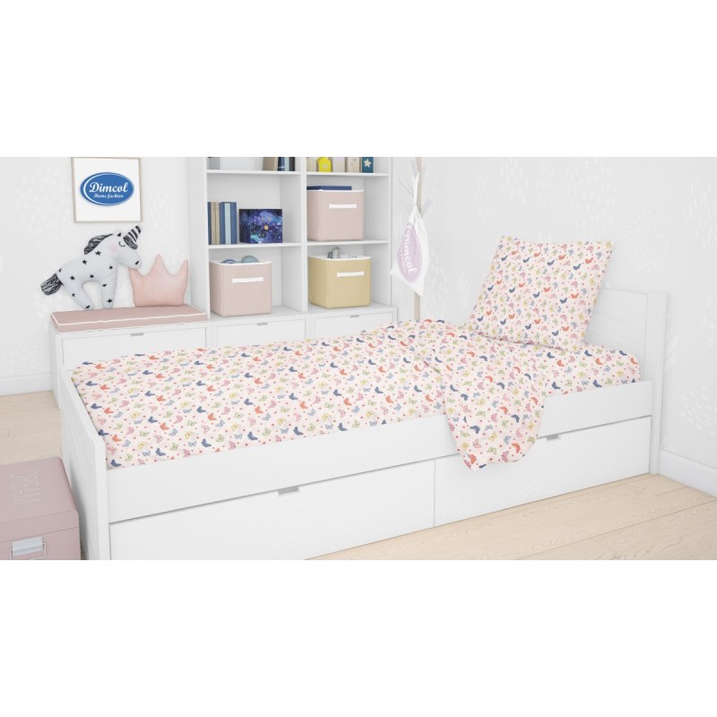 ΣΕΝΤΟΝΙΑ ΕΜΠΡΙΜΕ ΣΕΤ 2 τεμ kids Butterfly 49 160X240 Rotary Print Cotton 100%