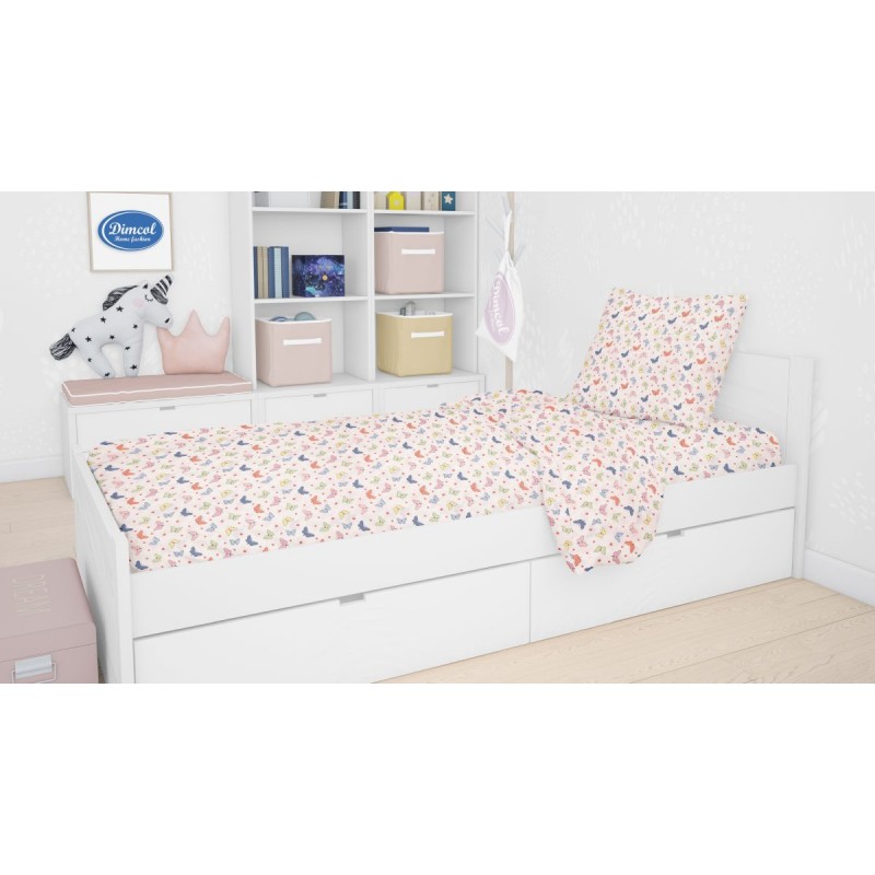 ΣΕΝΤΟΝΙΑ ΕΜΠΡΙΜΕ ΣΕΤ 3 τεμ kids Butterfly 49 160X240 Rotary Print Cotton 100%