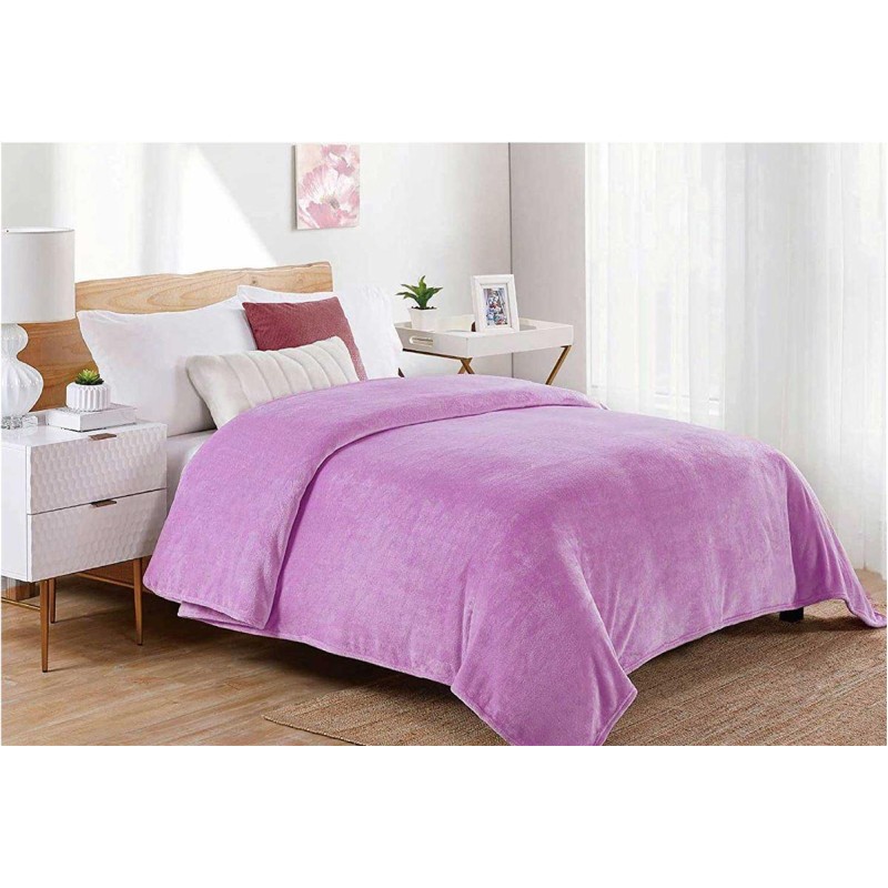 ΚΟΥΒΕΡΤΑ CORAL FLEECE Polyester 220X240 Μονόχρωμη 05 Lila