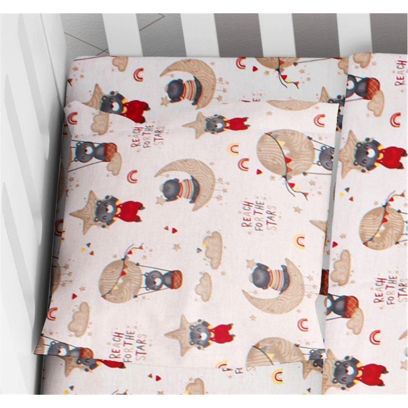 ΜΑΞΙΛΑΡΟΘΗΚΗ ΕΜΠΡΙΜΕ bebe Reach the stars 190 35X45 Beige Cotton 100%