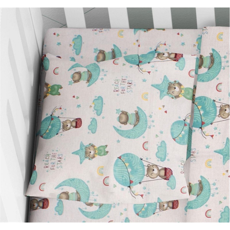 ΜΑΞΙΛΑΡΟΘΗΚΗ ΕΜΠΡΙΜΕ bebe Reach the stars 192 35X45 Green Cotton 100%