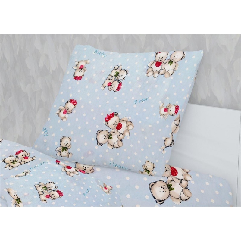 ΜΑΞΙΛΑΡΟΘΗΚΗ ΕΜΠΡΙΜΕ kids Two Lovely Bears 64 50X70 Blue Cotton 100%