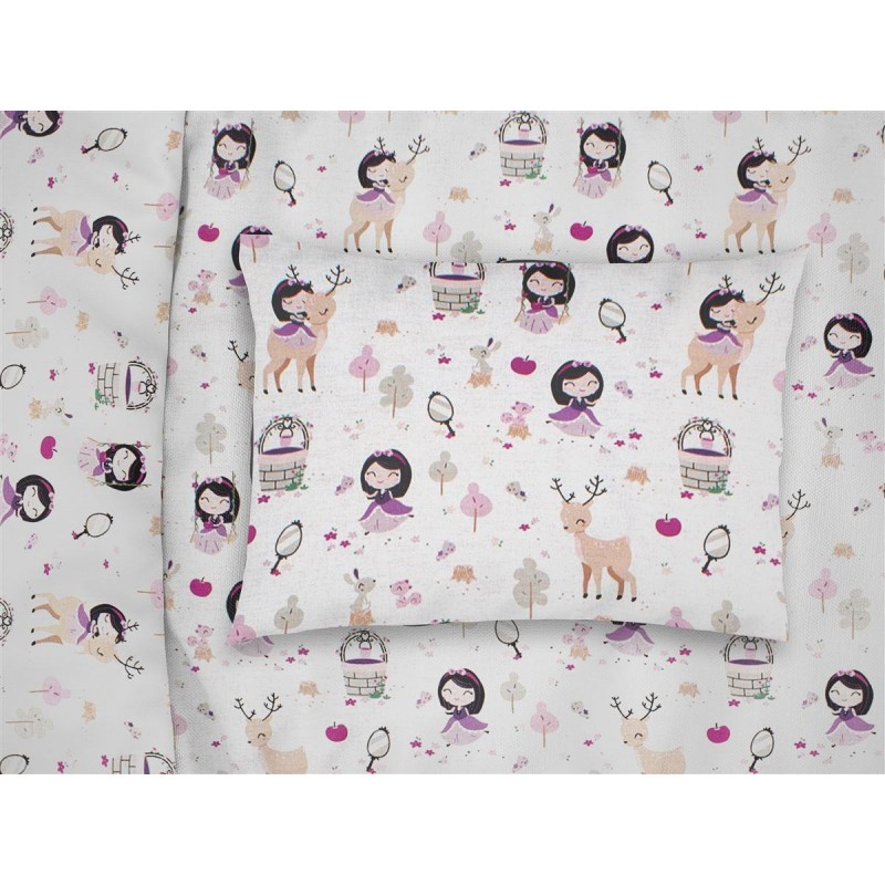 ΜΑΞΙΛΑΡΟΘΗΚΗ ΕΜΠΡΙΜΕ kids Lily & Deer 179 50X70 White-Pink Cotton 100%