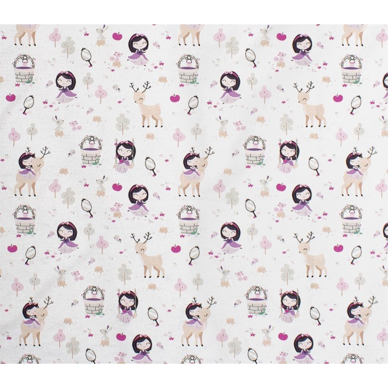 ΠΑΝΑ ΧΑΣΕΣ bebe Lily & Deer 179 80X80 White-Pink Cotton 100%