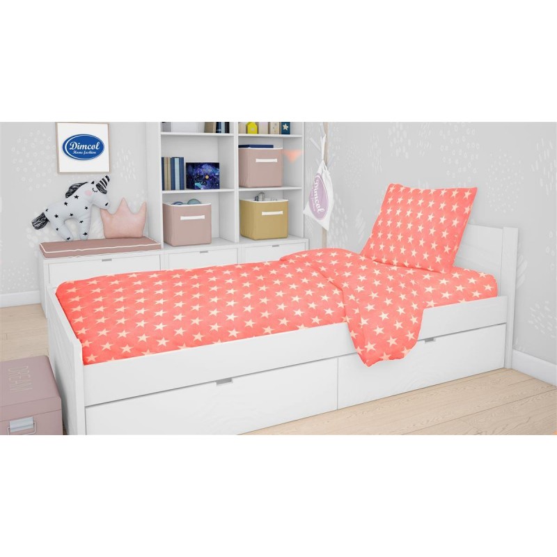 ΣΕΝΤΟΝΙΑ ΕΜΠΡΙΜΕ ΣΕΤ 2 τεμ kids Star 34 160X240 Coral Cotton 100%