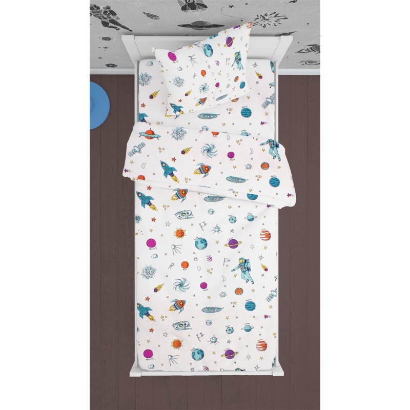 ΠΑΠΛΩΜΑΤΟΘΗΚΗ ΕΜΠΡΙΜΕ kids Space 188 160Χ240 White Cotton 100%