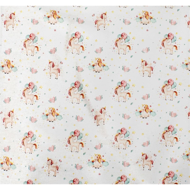 ΠΑΝΑ ΧΑΣΕ bebe Unicorn 209 80X80 White-Salmon Cotton 100%