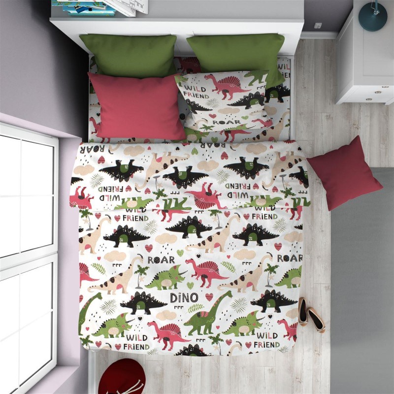 ΠΑΠΛΩΜΑ ΕΜΠΡΙΜΕ kids Dinosaur 518 160X240 Multi-Colour 100% Cotton