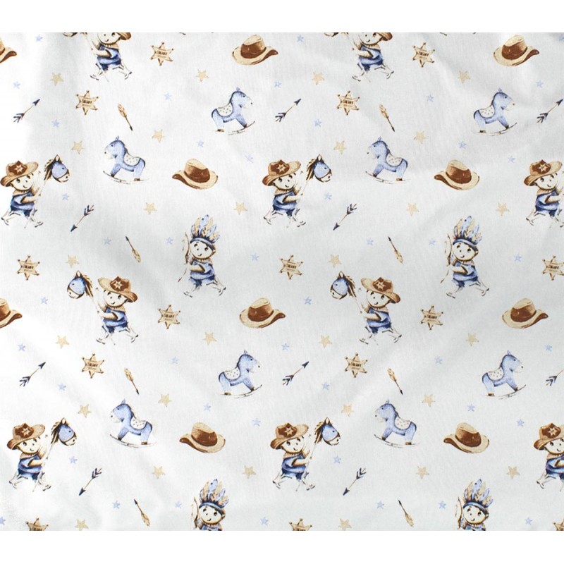 ΣΕΝΤΟΝΑΚΙ ΛΙΚΝΟΥ bebe Wild West 540 80X110 Sky Blue Cotton 100%