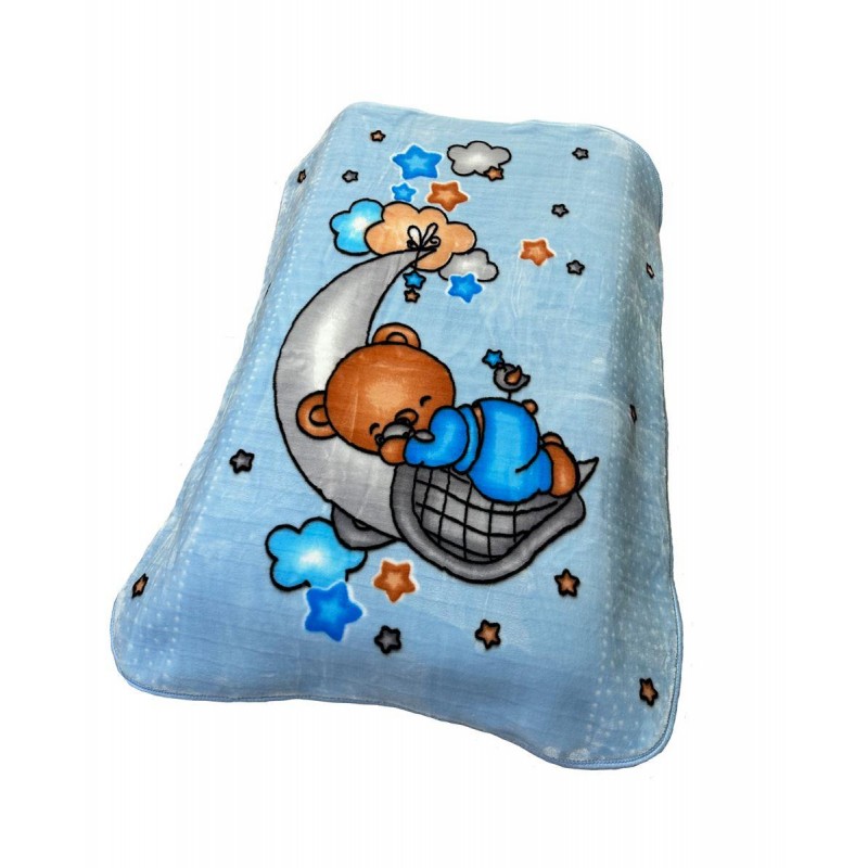 ΚΟΥΒΕΡΤΑ ΒΕΛΟΥΤΕ ΠΟΛΥΤΕΛΕΙΑΣ bebe Crescent Moon 31 110X140 Baby Blue 100% Polyester