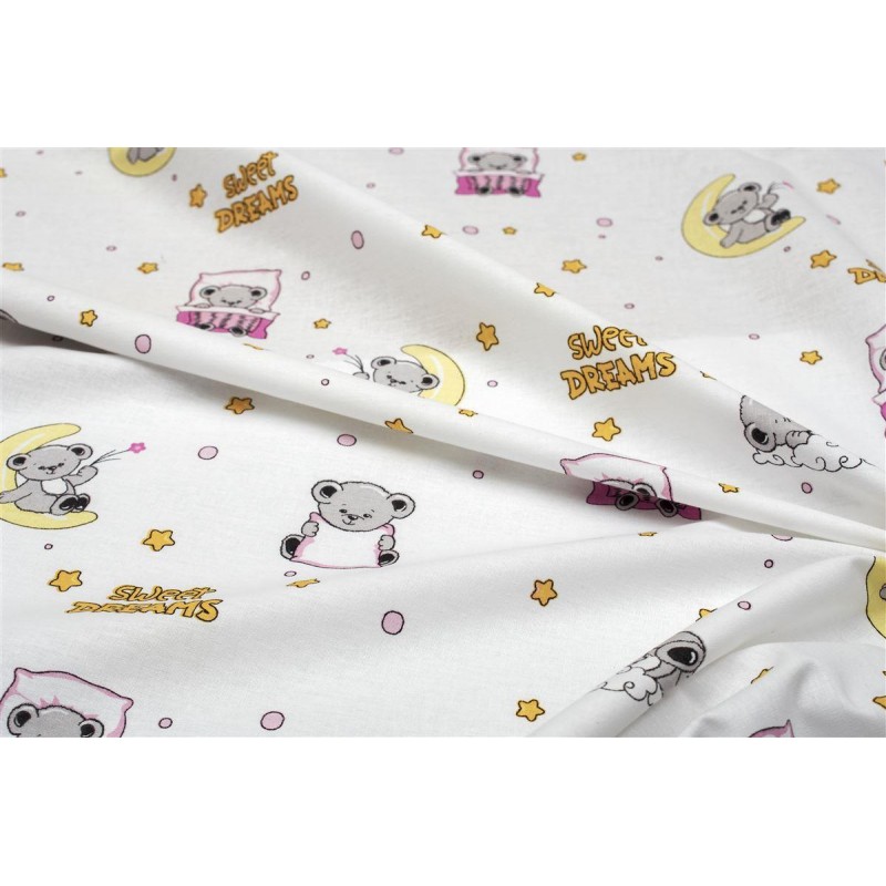 ΣΕΝΤΟΝΑΚΙ ΛΙΚΝΟΥ bebe Sweet Dreams 553 80X110 White-Pink 100% Cotton