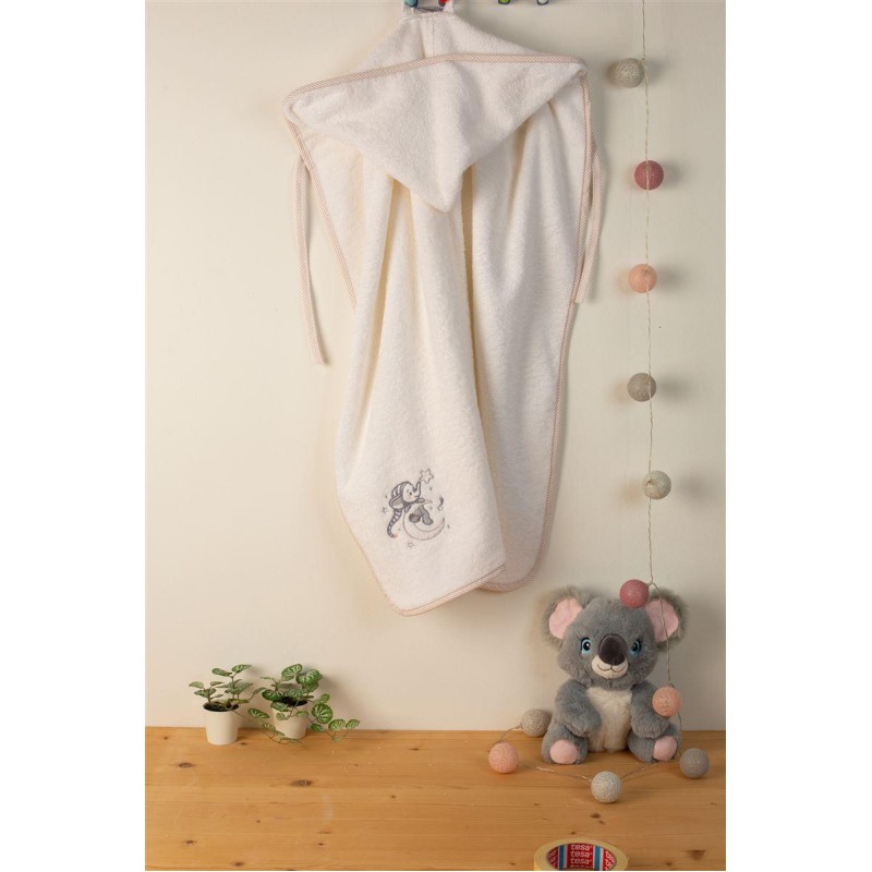 ΚΑΠΑ Με Κέντημα bebe Dreaming Elephant 168 75X85 Λευκό 100% Cotton