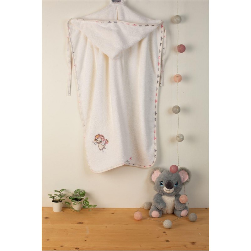 ΚΑΠΑ Με Κέντημα bebe Little Angel 142 75X85 Λευκό 100% Cotton