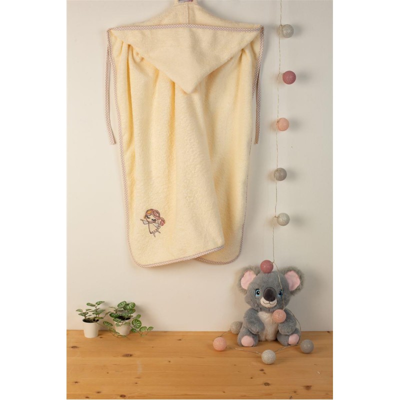 ΚΑΠΑ Με Κέντημα bebe Little Angel 143 75X85 Εκρού 100% Cotton