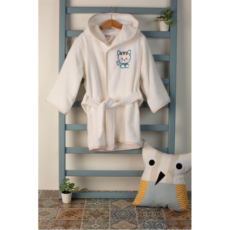 ΜΠΟΥΡΝΟΥΖΙ Με Κέντημα bebe Kitty 137 SIZE:02 Λευκό 100% Cotton