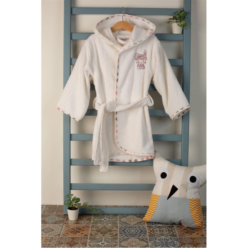 ΜΠΟΥΡΝΟΥΖΙ Με Κέντημα bebe Rabbit Girl 147 SIZE:04 Λευκό 100% Cotton