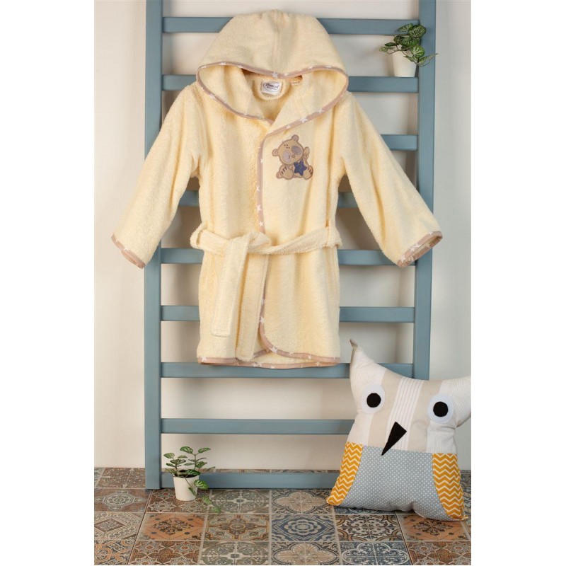 ΜΠΟΥΡΝΟΥΖΙ Με Κέντημα bebe Star Bear 153 SIZE:04 Εκρού 100% Cotton