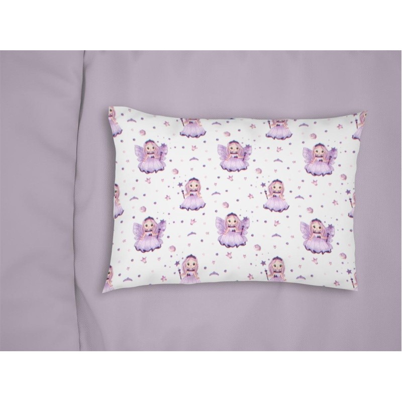 ΜΑΞΙΛΑΡΟΘΗΚΗ ΕΜΠΡΙΜΕ kids Fairy 86 50X70 White-Lilac 100% Cotton Flannel