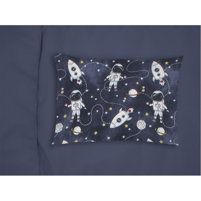 ΜΑΞΙΛΑΡΟΘΗΚΗ ΕΜΠΡΙΜΕ bebe Galaxy Travel 90 35X45 Blue 100% Cotton Flannel