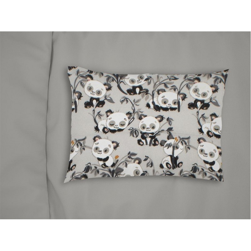 ΜΑΞΙΛΑΡΟΘΗΚΗ ΕΜΠΡΙΜΕ bebe Panda Bear 96 35X45 Grey 100% Cotton Flannel