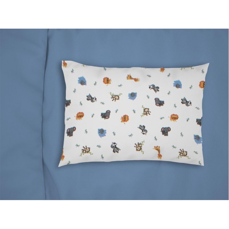 ΜΑΞΙΛΑΡΟΘΗΚΗ ΕΜΠΡΙΜΕ kids Zoo 29 50X70 White 100% Cotton Flannel