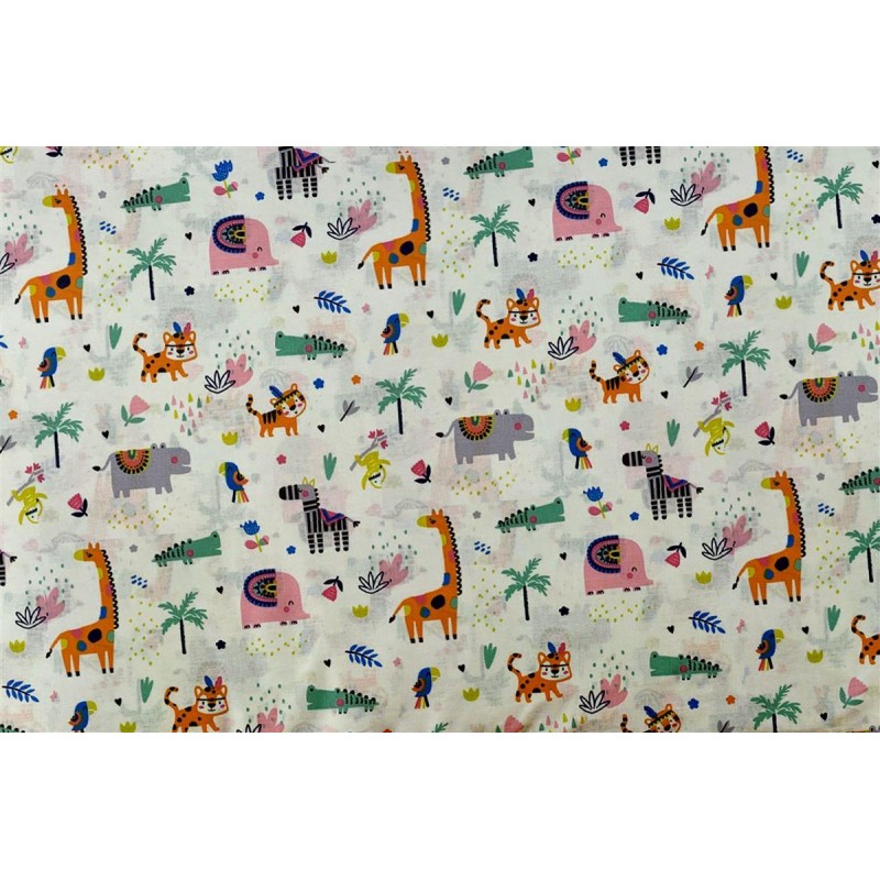 ΠΑΝΑ ΧΑΣΕ bebe Zoo 556 80X80 White-Multi 100% Cotton