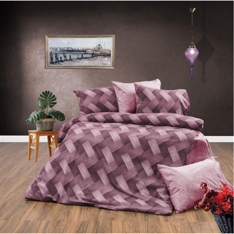 ΣΕΝΤΟΝΙΑ ΕΜΠΡΙΜΕ ΣΕΤ 3 τεμ Αλκμήνη 453 160X240 Mauve 70/30 Cott/Pol