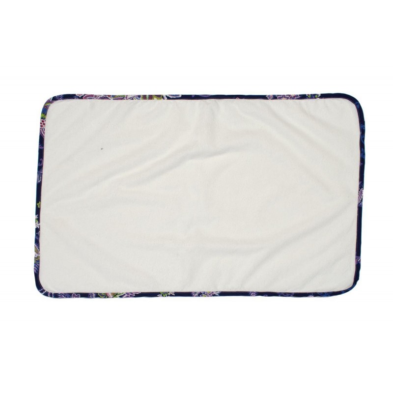 Σελτεδάκι Αδιάβροχο bebe 158 Floral 67X90 Λευκό/Μπλε Cotton 100%